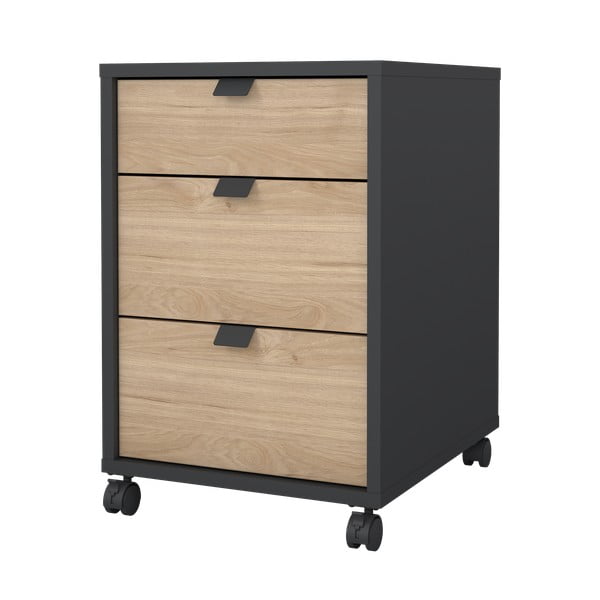 Antracytowo-naturalna szafka w dekorze dębu 41x61 cm Sign – Tvilum-image-4