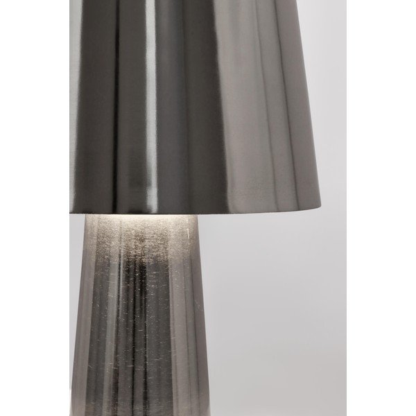 Metalowa lampa stołowa LED w kolorze srebra z metalowym kloszem (wysokość 51 cm) Turner – Bizzotto-image-3