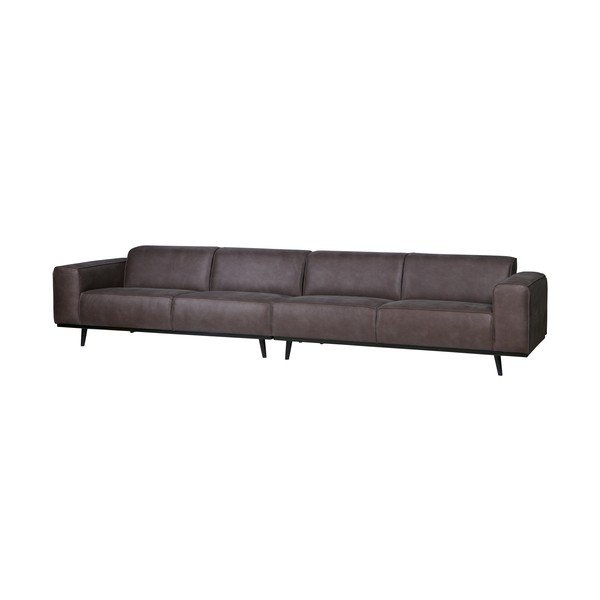 Szara aksamitna sofa BePureHome Statement, 372 cm-image-3