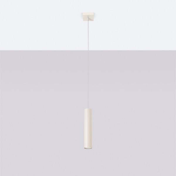 Kremowa lampa wisząca ø 8 cm Castro – Sollux-image-4