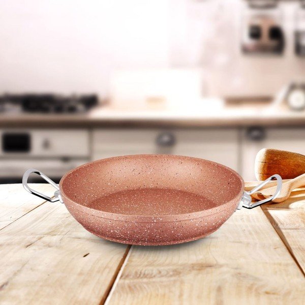 Różowa aluminiowa patelnia Güral Porselen Classic, ø 22 cm-image-2