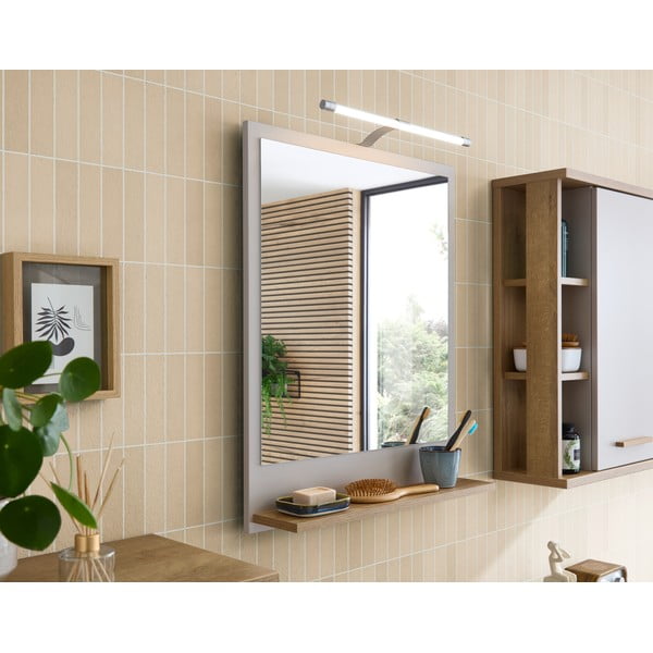 Lustro z półką ścienne 60x74,5 cm Quickset 966 – Pelipal-image-1