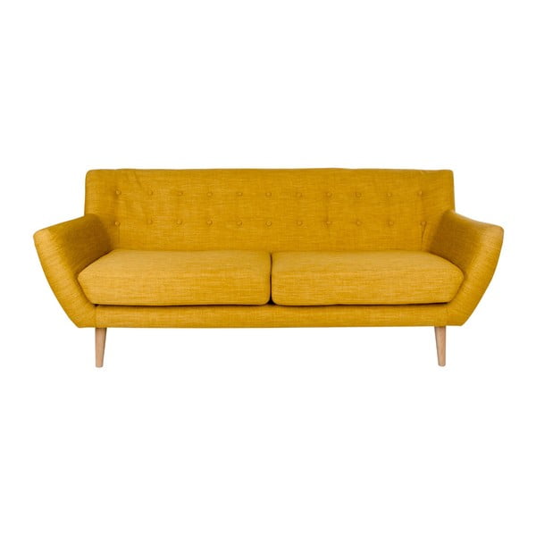 Żółta sofa 3-osobowa House Nordic Monte