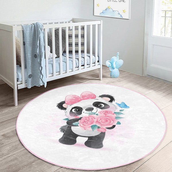 Biały dywan dziecięcy ø 100 cm Comfort – Mila Home-image-2