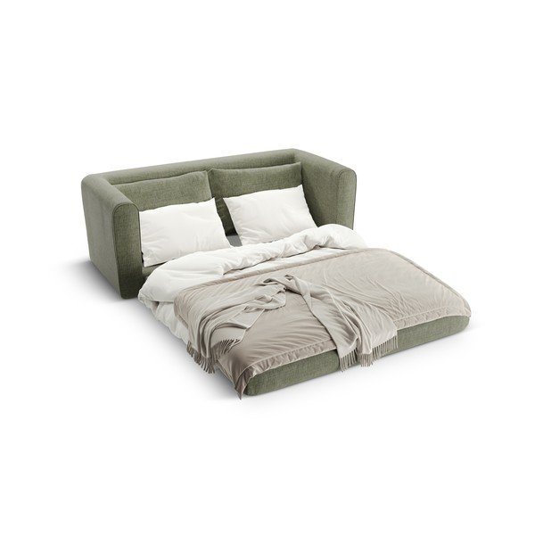 Zielona rozkładana sofa 158 cm Lido – Micadoni -image-1
