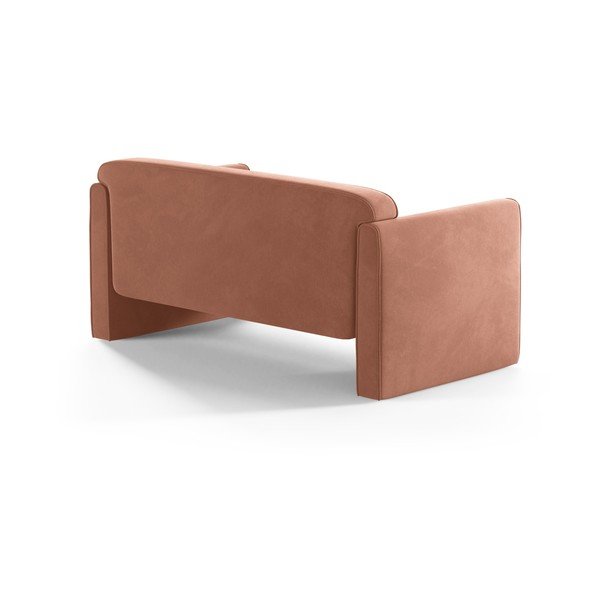 Różowa aksamitna sofa 140 cm Abby – Micadoni -image-2