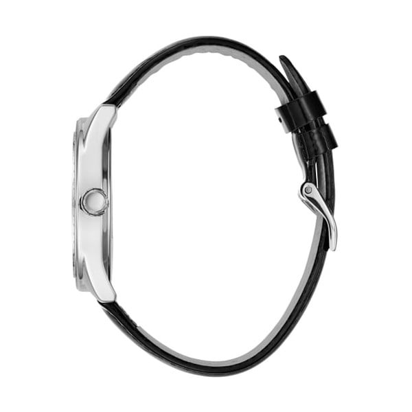 Zegarek damski z czarnym paskiem ze skóry Guess W0884L3-image-2