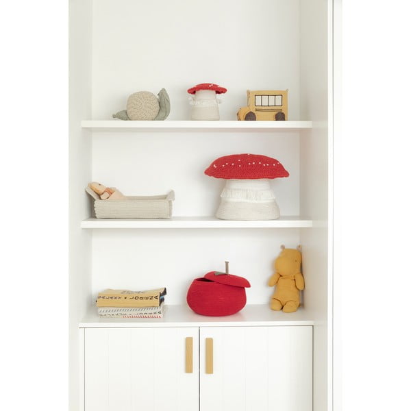 Czerwono-kremowy tekstylny dziecięcy kosz na zabawki ø 38x33 cm Big Mushroom – Lorena Canals-image-2