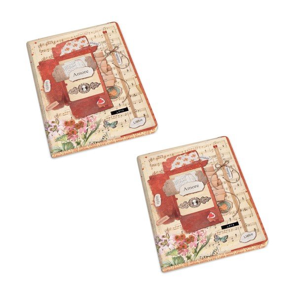 Zeszyty zestaw 192 str. w formacie A6 2 szt. Love – Kartos-image-1