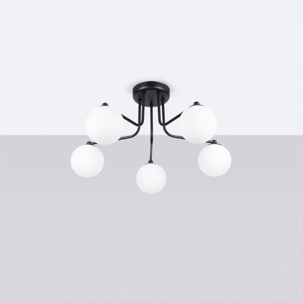 Czarno-biała lampa sufitowa Beam – Sollux-image-2