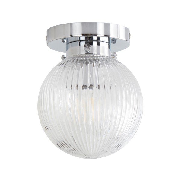 Szklana lampa sufitowa w kolorze srebra z połyskiem ø 15 cm Tink – Jotex
