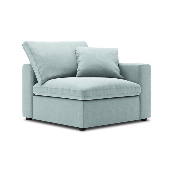 Jasnoniebieska narożna część sztruksowej sofy modułowej Windsor & Co Sofas Galaxy, prawostronna-image-2