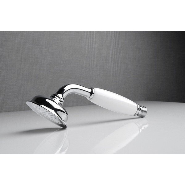 Słuchawka prysznicowa z mosiądzu w kolorze srebra z połyskiem ø 7 cm Epoca – Sapho-image-1