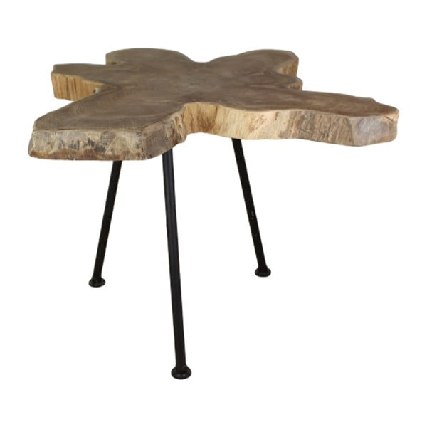 Stolik z drewna tekowego HSM Collection Doff, 50x50 cm