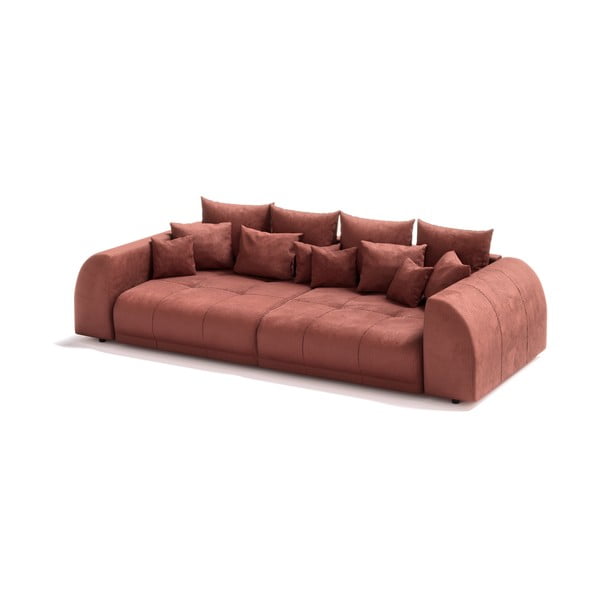 Ceglasta sztruksowa sofa 310 cm Vanessa – Ropez
