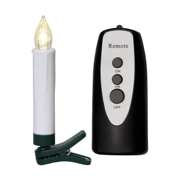 Zestaw 10 Świeczek LED z pilotem Star Trading Shaft, wys. 13,5 cm