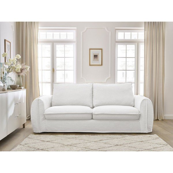 Biała sofa do spania/rozkładana 236 cm Archimede – Bobochic Paris-image-1