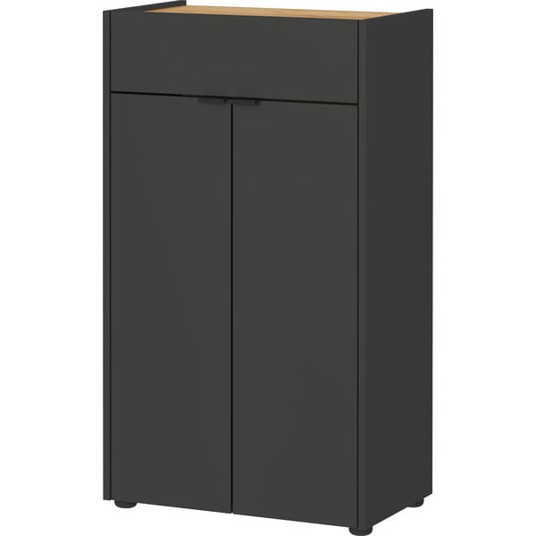 Antracytowa wysoka szafka łazienkowa 60x98 cm Forano – Germania-image-3