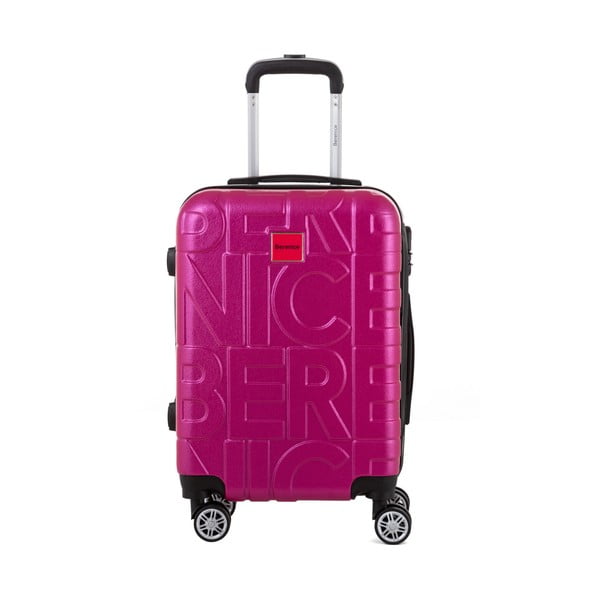 Zestaw 3 różowych walizek Berenice Typo-image-3
