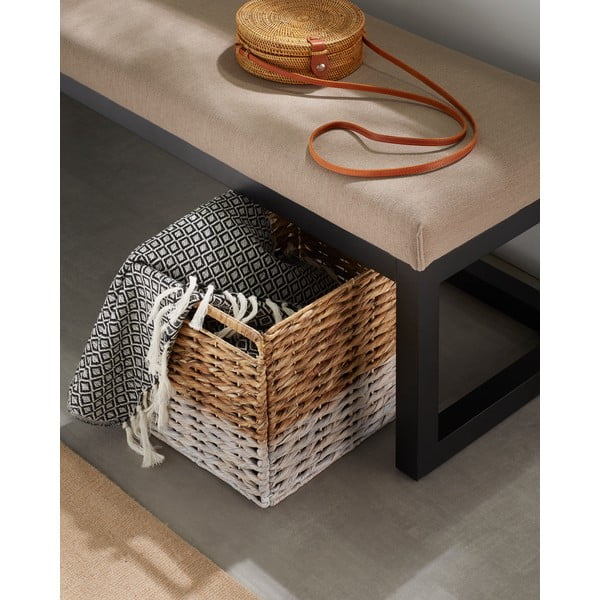 Koszyk wiklinowy z białym detalem Kave Home Woody-image-4