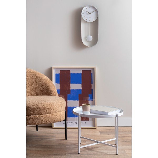 Biały metalowy okrągły stolik ø 50 cm Meseta  – Leitmotiv-image-1