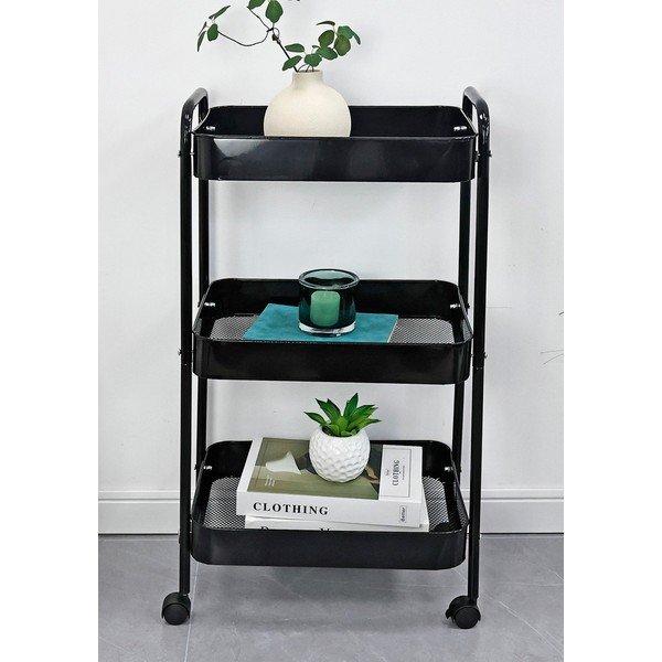 Metalowy barek na kółkach 29,5x41 cm Leiky – Yes Everyday-image-1