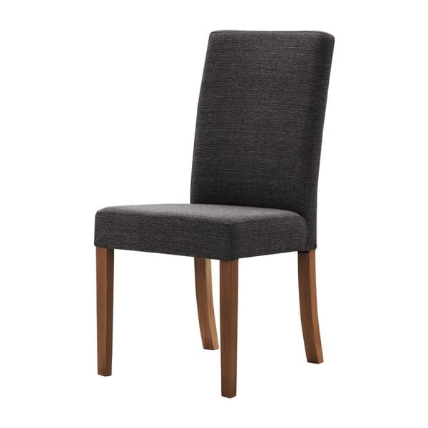 Ciemnoszare krzesło z ciemnobrązowymi nogami Ted Lapidus Maison Tonka