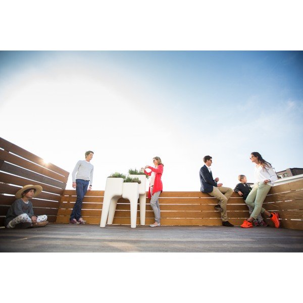 Designerska doniczka KIGA Medium 88x68 cm, biała-image-1