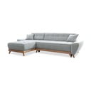 Jasnoszary rozkładany narożnik wielofunkcyjny Miuform Dazzling Daisy