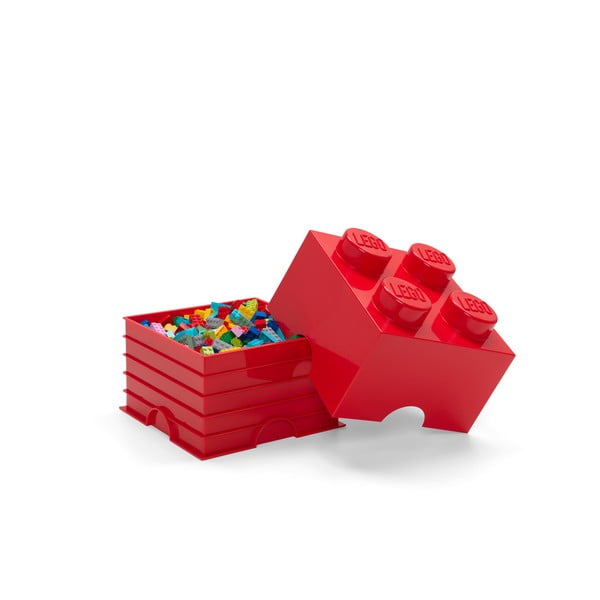Czerwony kwadratowy pojemnik LEGO®-image-2