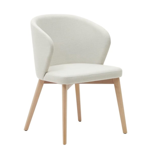 Kremowy tapicerowany fotel jadalniany Darice – Kave Home