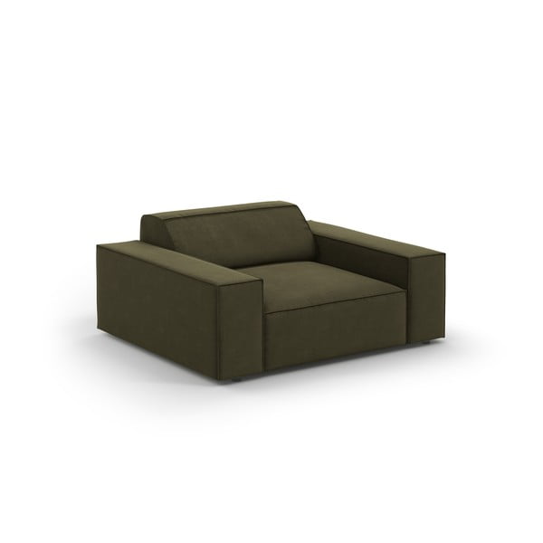 Zielony aksamitny fotel Jodie – Micadoni Home-image-4