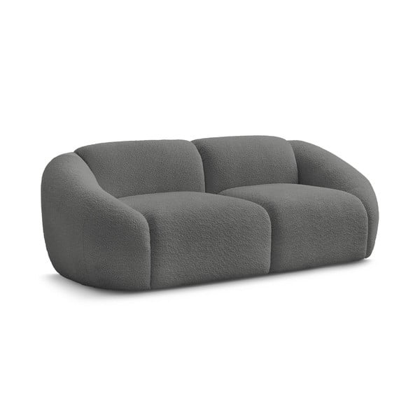 Szara sofa z materiału bouclé 230 cm Tina – Bobochic Paris