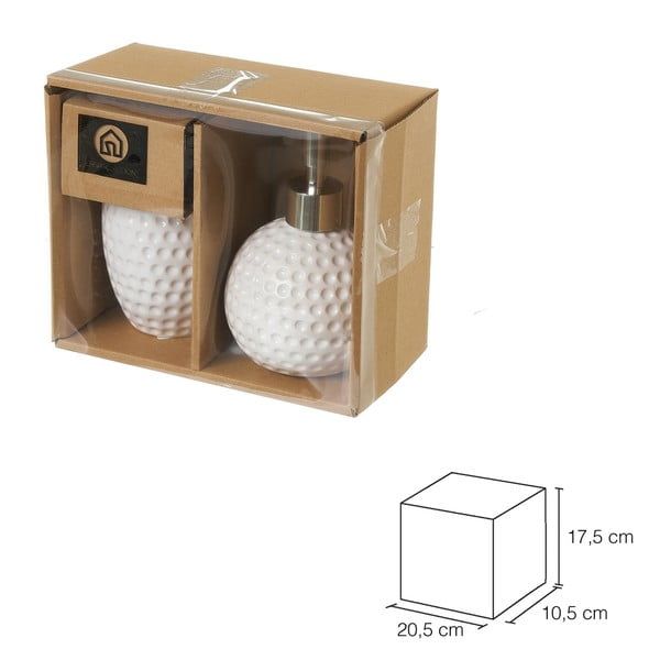 Biały zestaw akcesoriów łazienkowych – Casa Selección-image-3