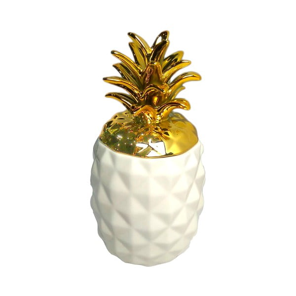 Biało-złota dekoracja Maiko Pineapple, średnia