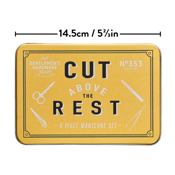 Mini zestaw do manicure w blaszanym pojemniku Gentlemen's Hardware-image-4