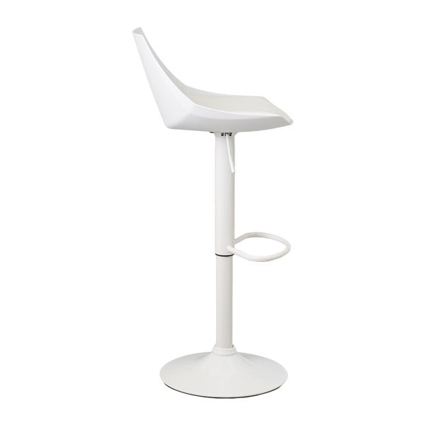 Białe hokery z imitacji skóry z regulowaną wysokością zestaw 2 szt. (wysokość siedziska 56,5 cm) – Casa Selección-image-1