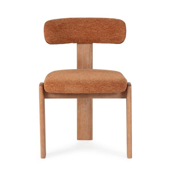 Ceglaste tapicerowane krzesła zestaw 2 szt. Nadia – MOME