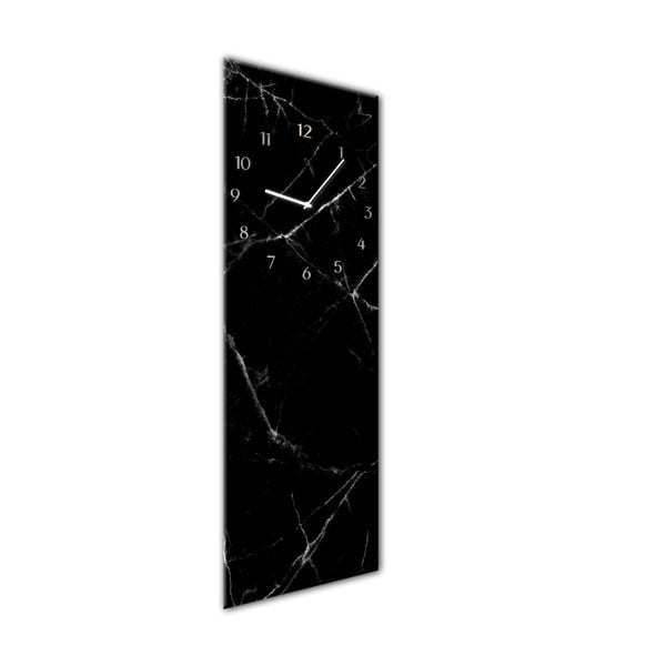 Zegar ścienny Styler Glassclock Black Marble, 20x60 cm-image-1