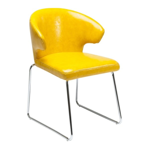 Żółte krzesło do jadalni Kare Design Atomic