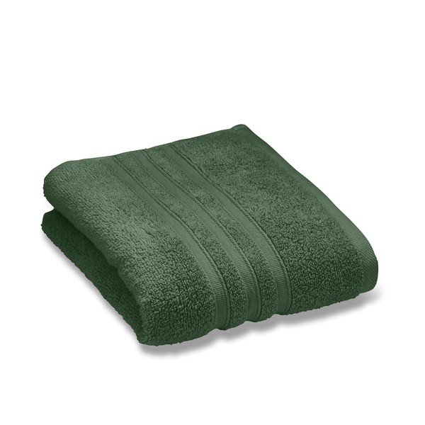 Ciemnozielone bawełniane ręczniki kąpielowe frotte zestaw 2 szt. 90x140 cm Zero Twist – Catherine Lansfield