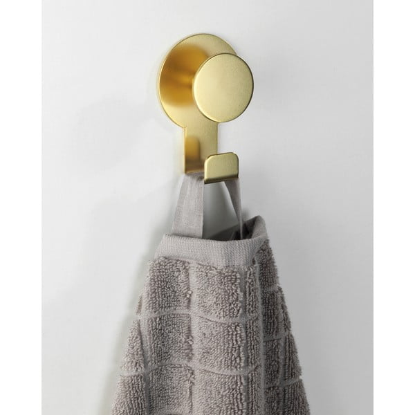 Matowy haczyk ścienny w kolorze złota Wenko Blandas-image-1