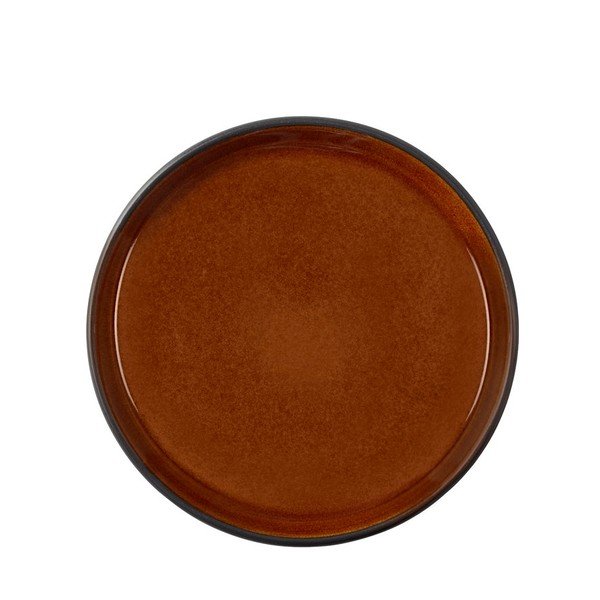 Czarny/w bursztynowym kolorze kamionkowy talerz deserowy ø 17 cm Gastro Black/Amber – Bitz