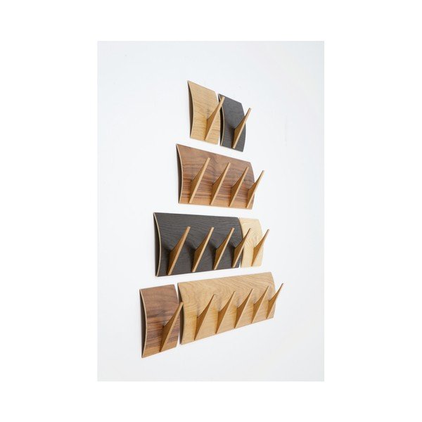 Wieszak ścienny z litego drewna Woodman Rack Naki Black Oak Large-image-2