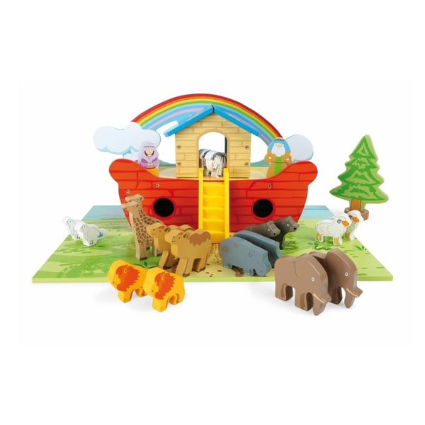 Drewniana arka Noego ze zwierzątkami Legler Noah's Ark