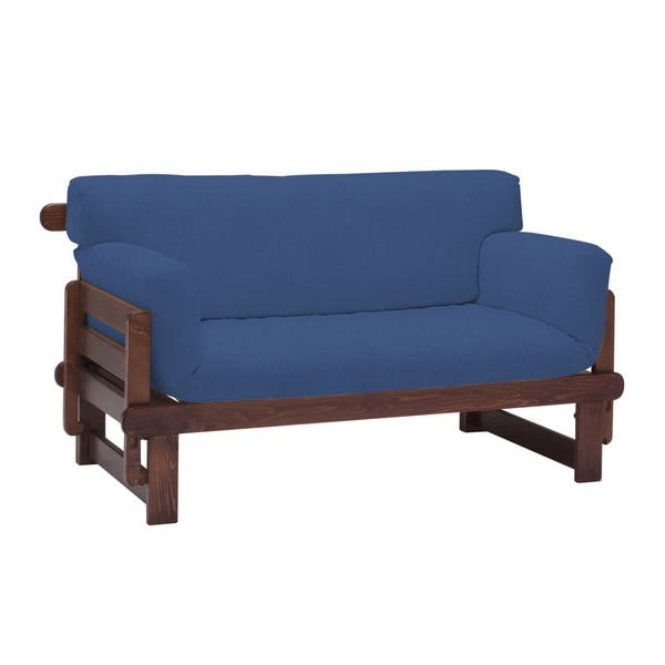 Niebieska rozkładana sofa dwuosobowa 13Casa Karma