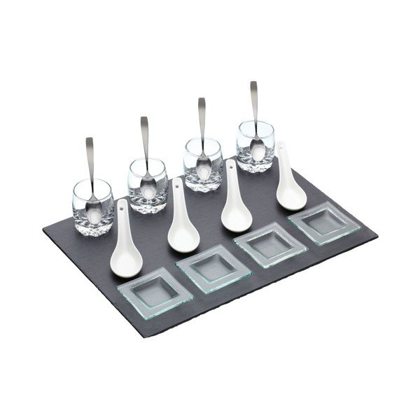 Taca do serwowania Seventheen z miskami i szklaneczkami