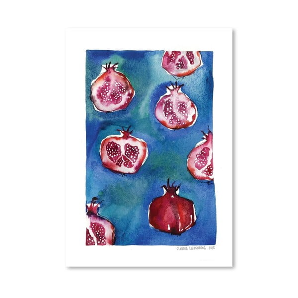 Plakat Americanflat Pattern Pomegranate by Claudia Libenberg, 30x42 cm