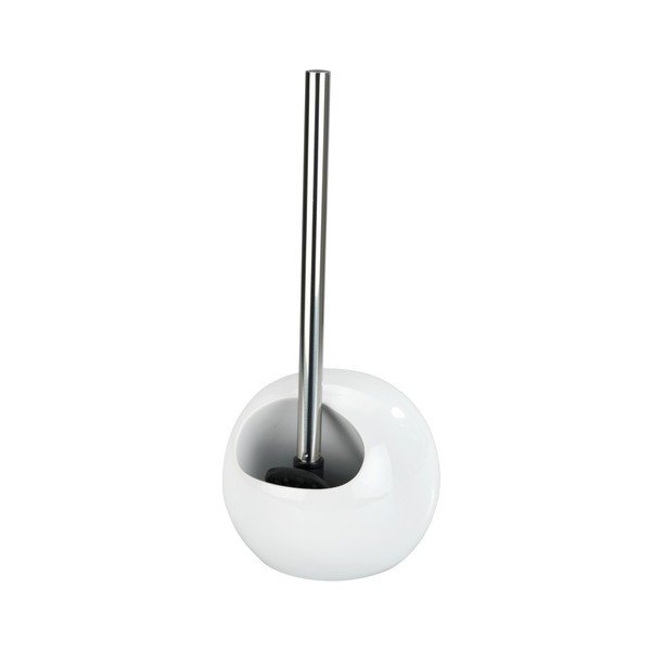 Biała ceramiczna szczotka do WC Wenko Rimless