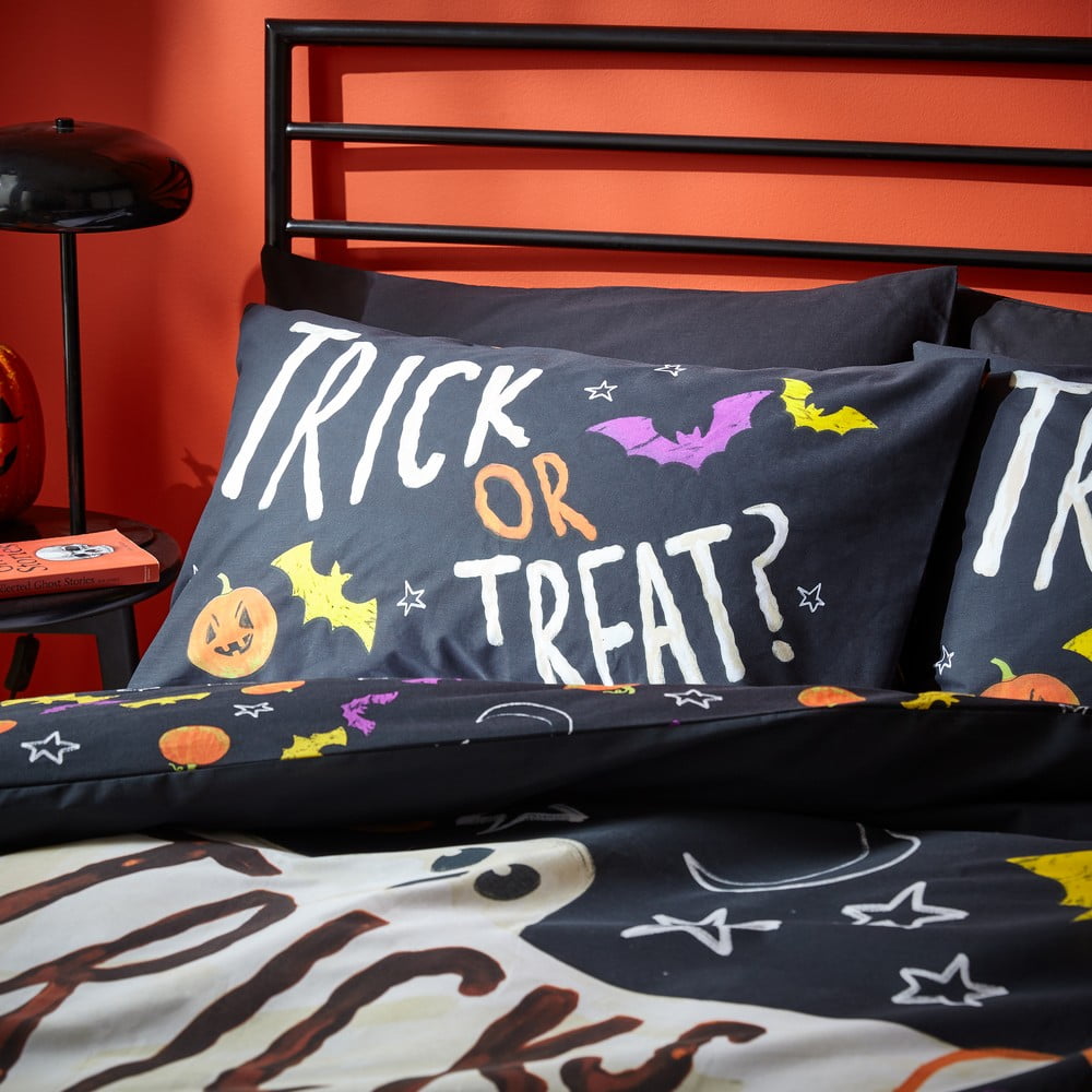 Czarna pościel jednoosobowa 135x200 cm Halloween Trick or Treat – Catherine Lansfield (zdjęcie 4)